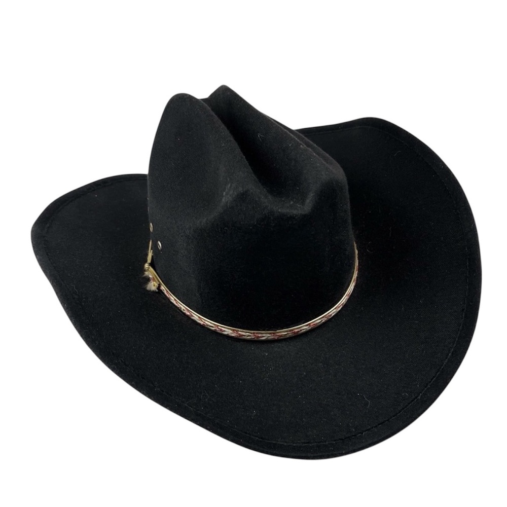 Western Express Inc. Navy Blue Felt‎ Cowboy Hat Sz S/M